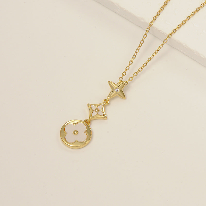 Korean Fairy Temperamental Simple Love Pearl Clavicle Necklace