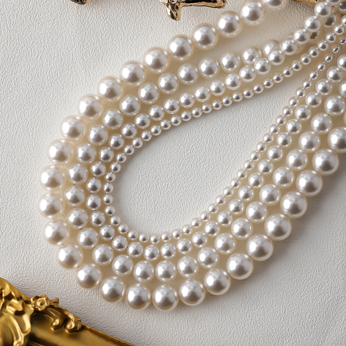 Imitation Crystal Simplicity Color Magnetic Buckle French Necklaces