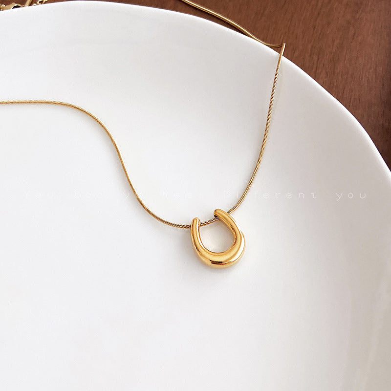 Titanium Steel Female Korean Washable Gold Refined Stylish Versatile Necklace