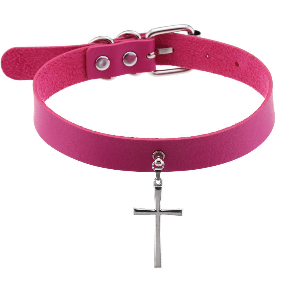 Hip Hop Punk Exquisite Cross Short Collar