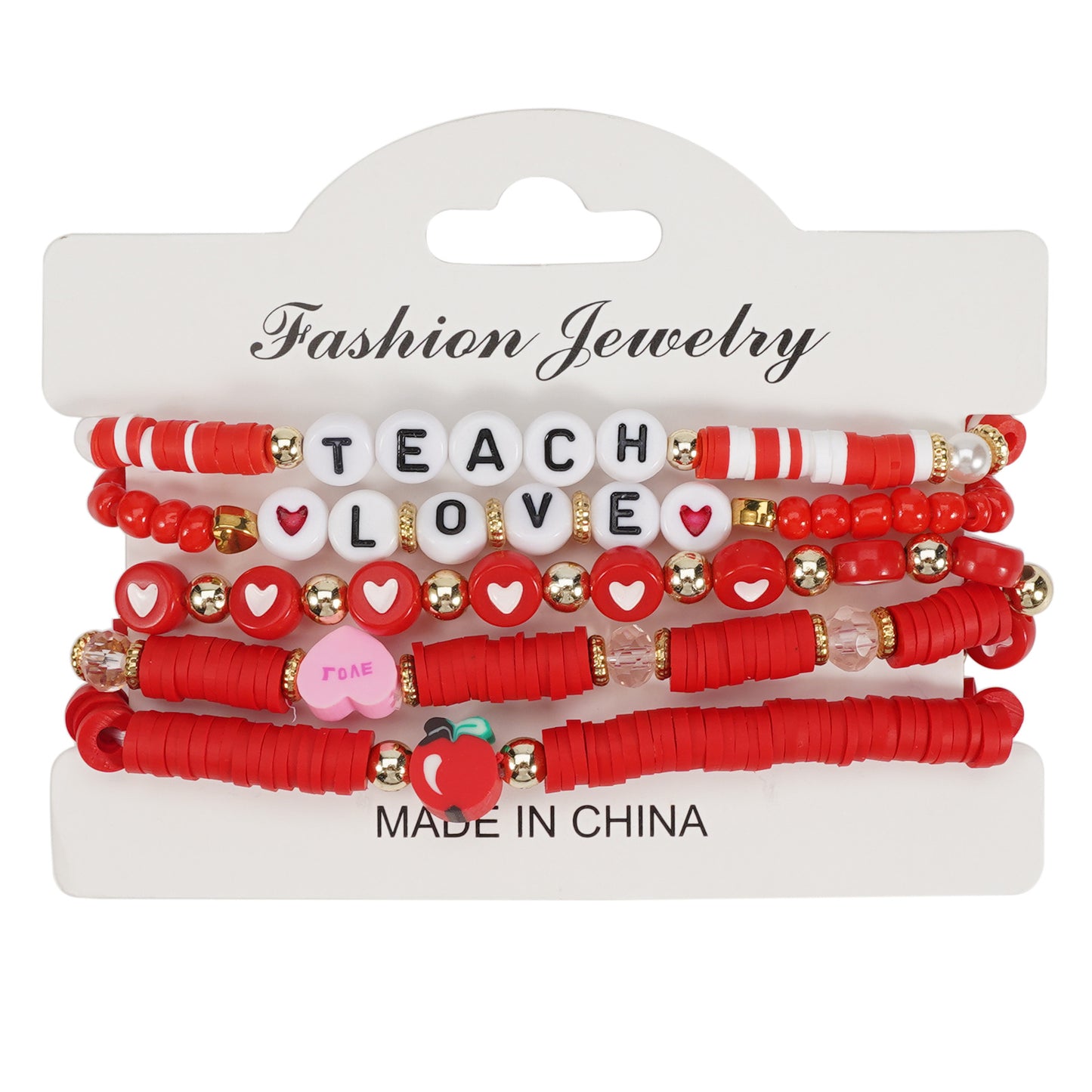 Teacher's Day School Element Beaded Stretch Bracelets