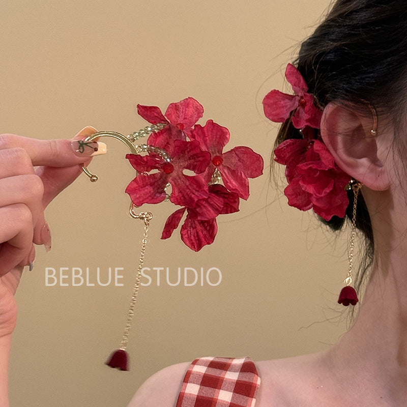 Versatile Popular Flower Ear Vacation Style Earrings
