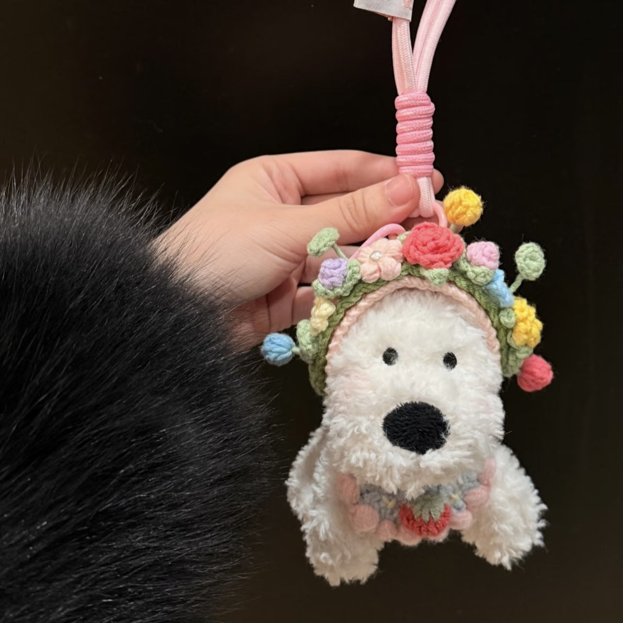 Highland Scrawled Puppy Plush Doll Backpack Cute Hanging Ornaments