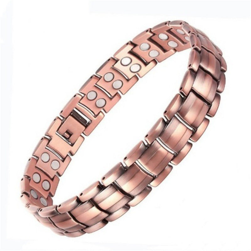 Jingling Retro Pure Copper Magnet Open-ended Bracelets