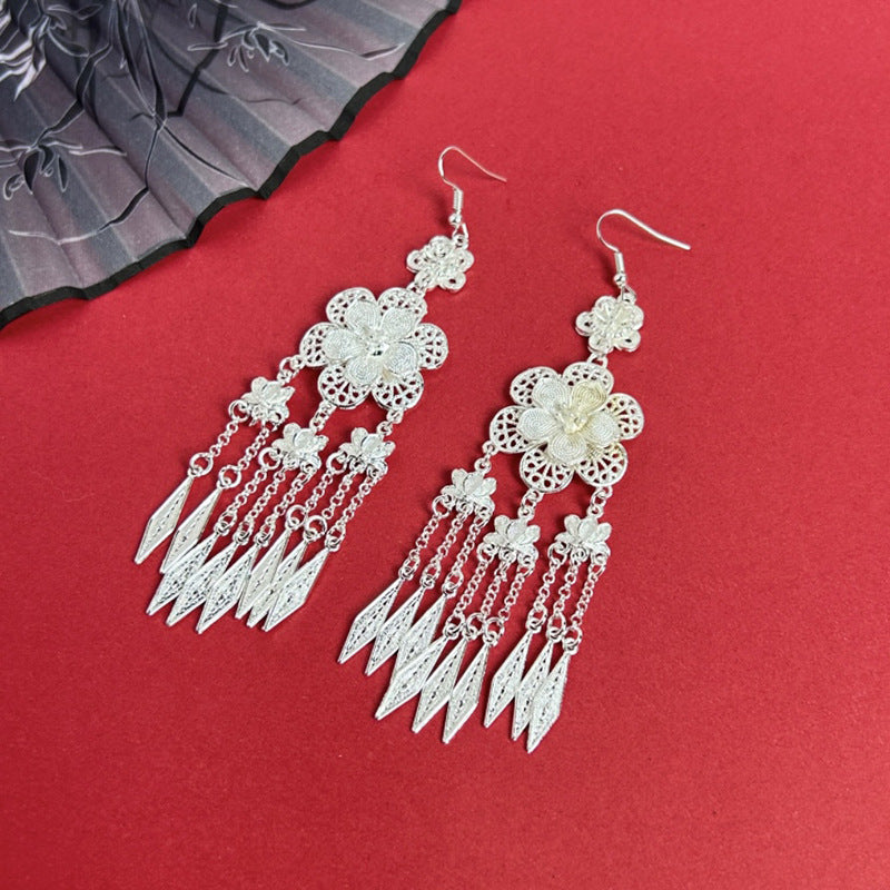 Ethnic Style Peacock Retro Ear Hook Earrings