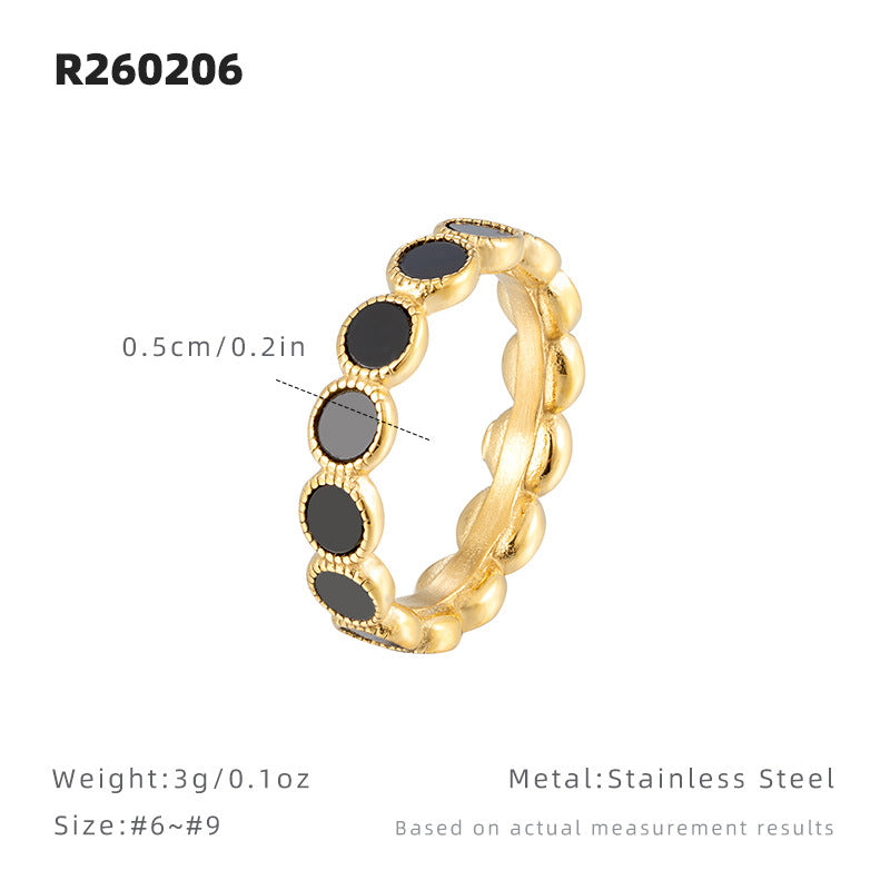 Women's Trendy Light Luxury High-grade Twin Index Finger Titanium Steel Ring