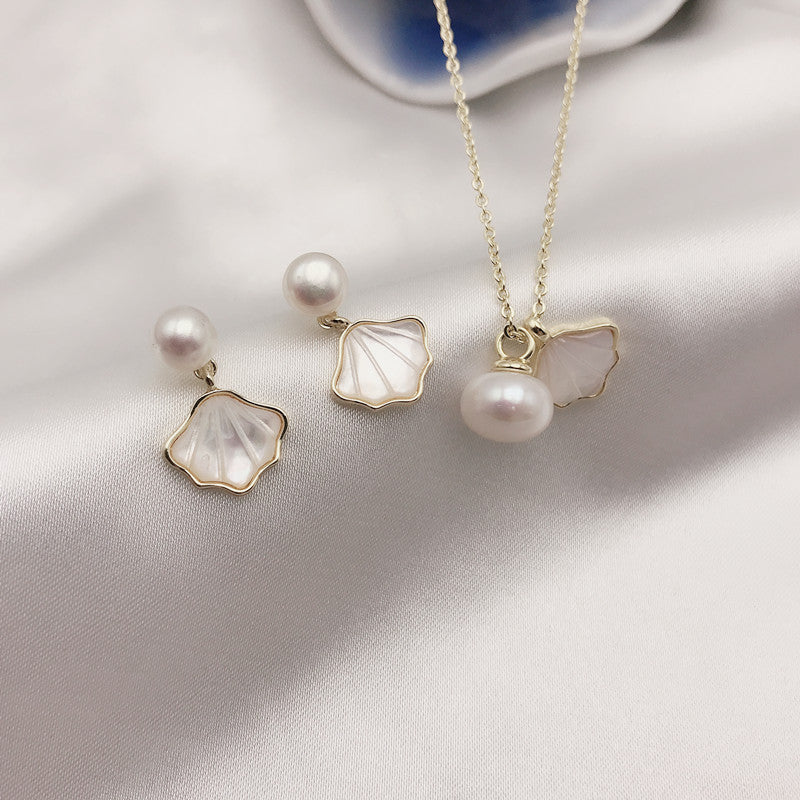 Quilt Design Shell Ear Gifts For Jewelry Set
