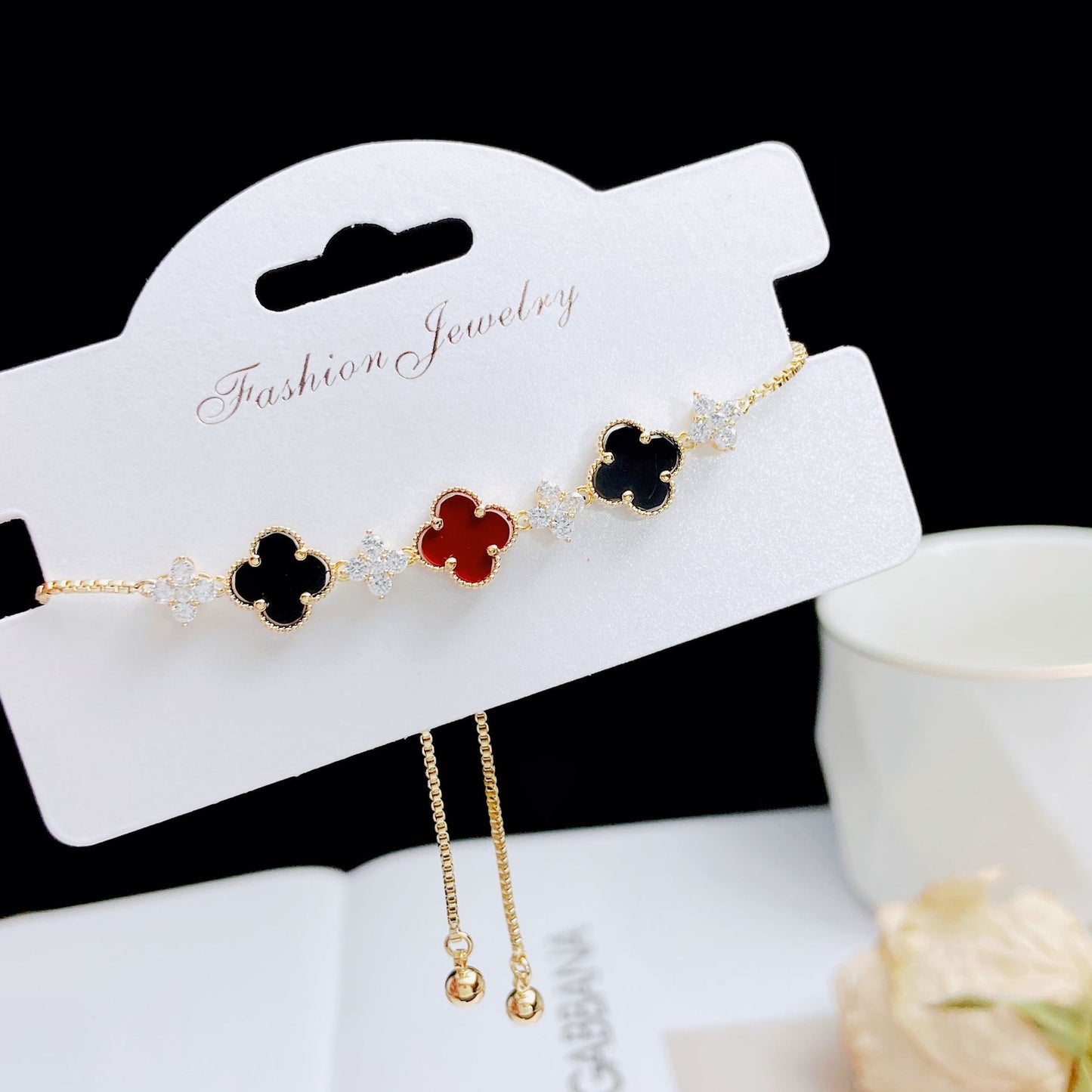 Diamond Clover Pull Korean Style Elegant Affordable Bracelets