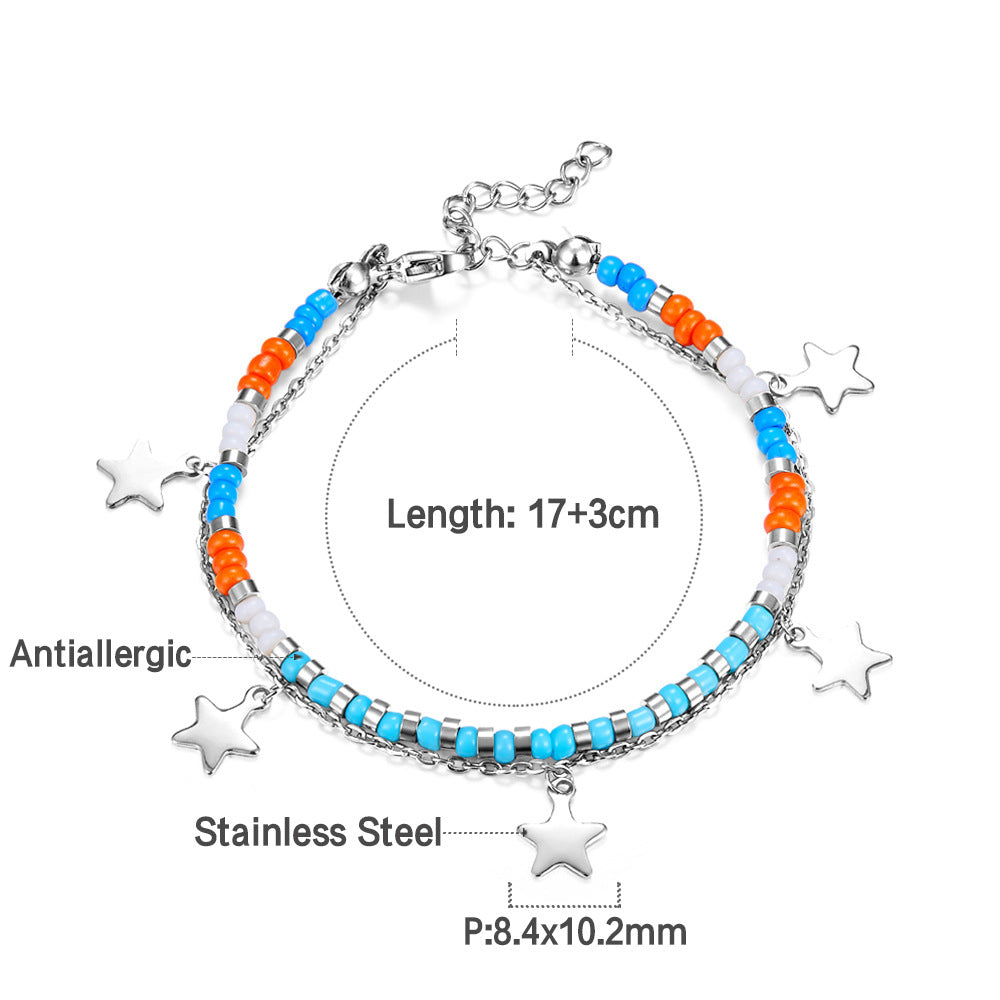 Women's Devil's Eye Niche Fashion Electroplated Metal Hand Bracelets