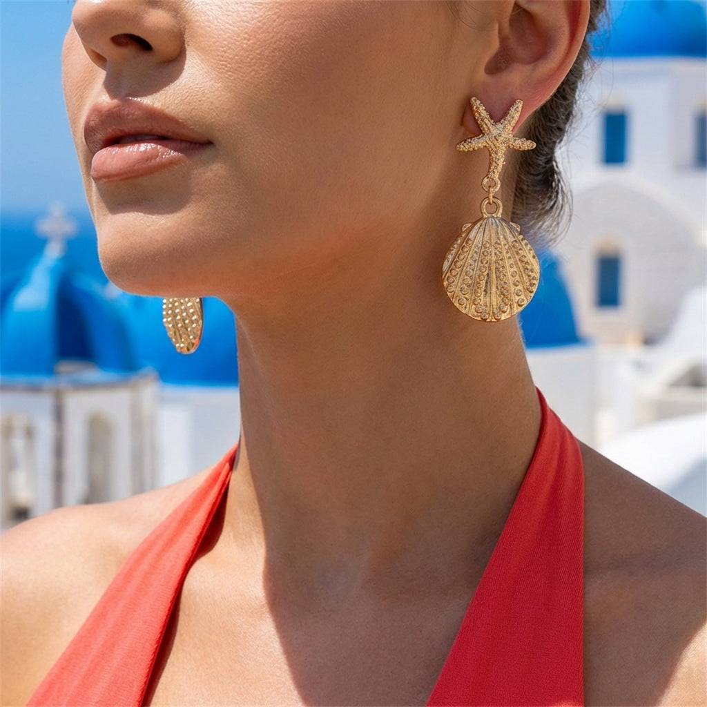 Series Starfish Shell Female Niche High Sense Earrings