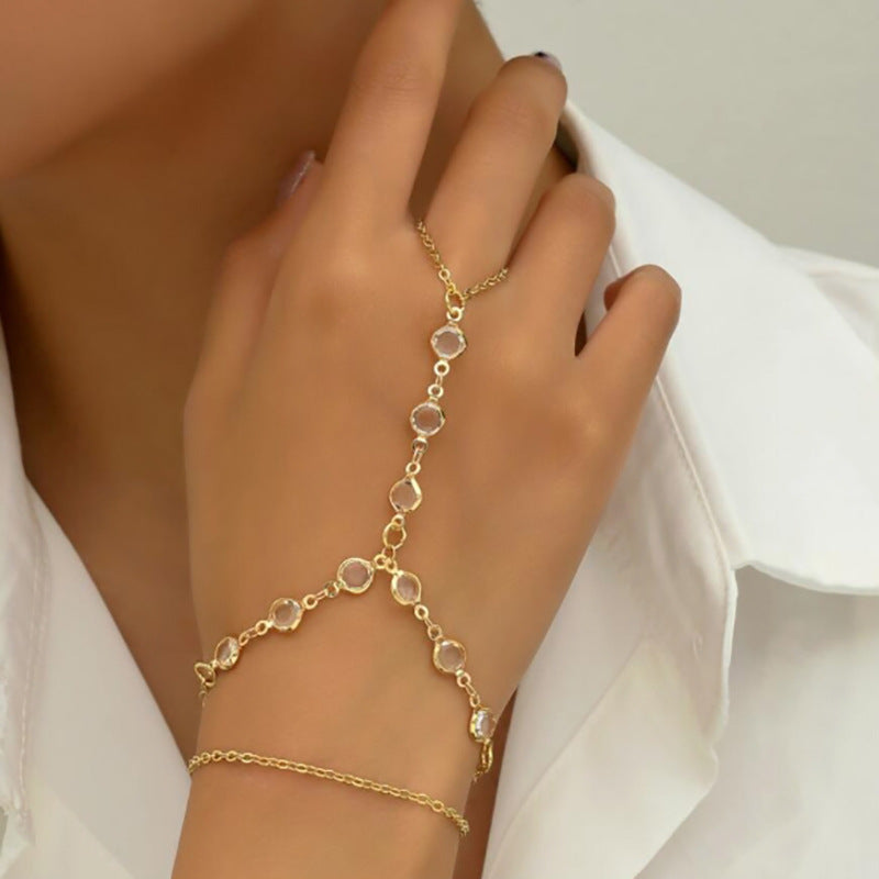 Layer Acrylic Chain Finger Female Simple Bracelets