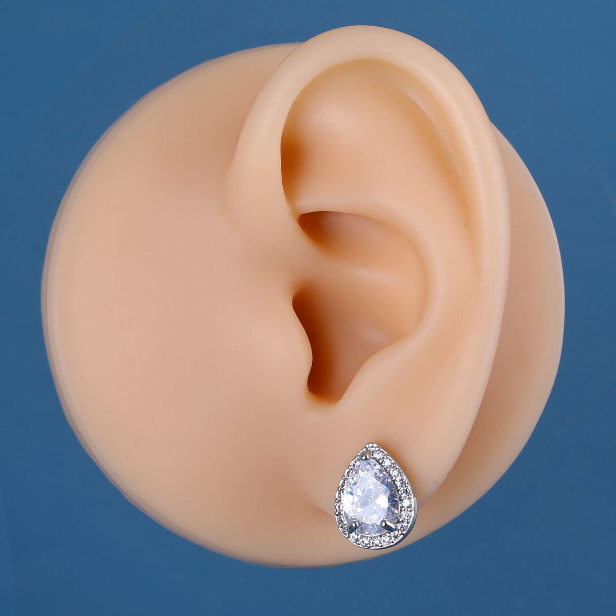 Men's Classic Large Drop Zircon Hip Hop For Stud Earrings