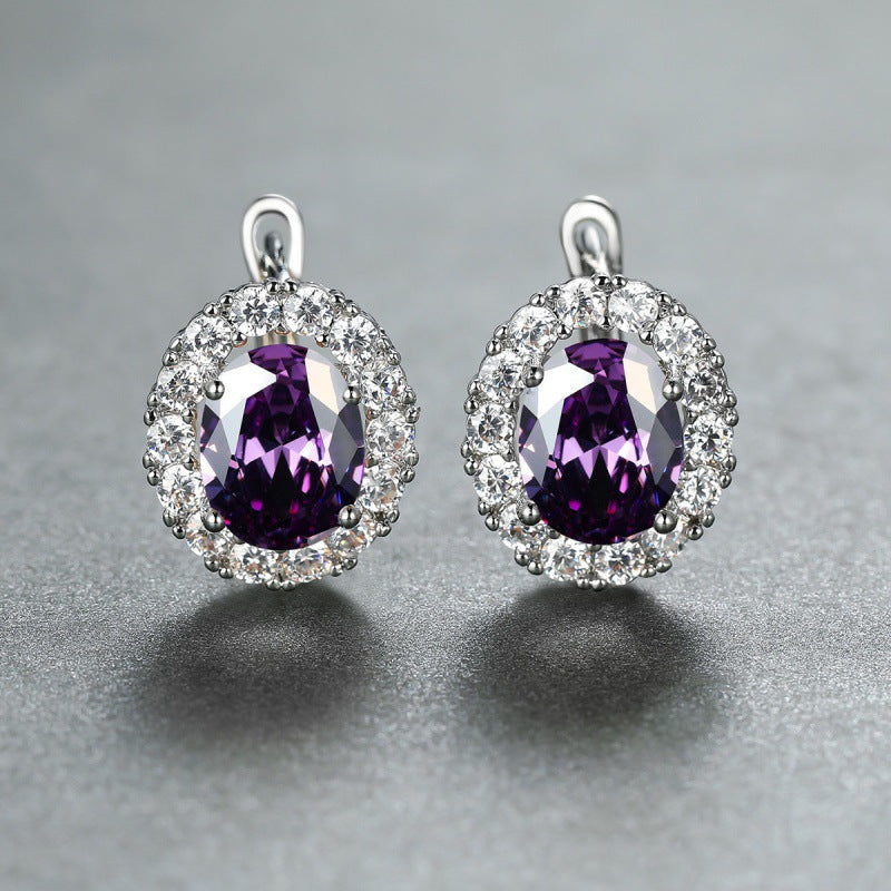 Women's White Diamond For Small Personality Simple Stud Earrings