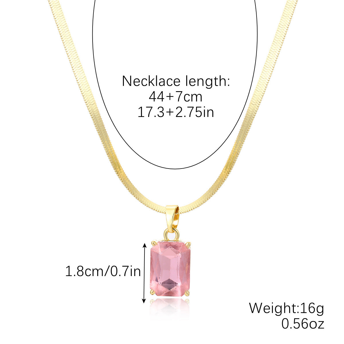 Women's Light Luxury Minority Snake Bones Chain Double Layer Twin Necklace