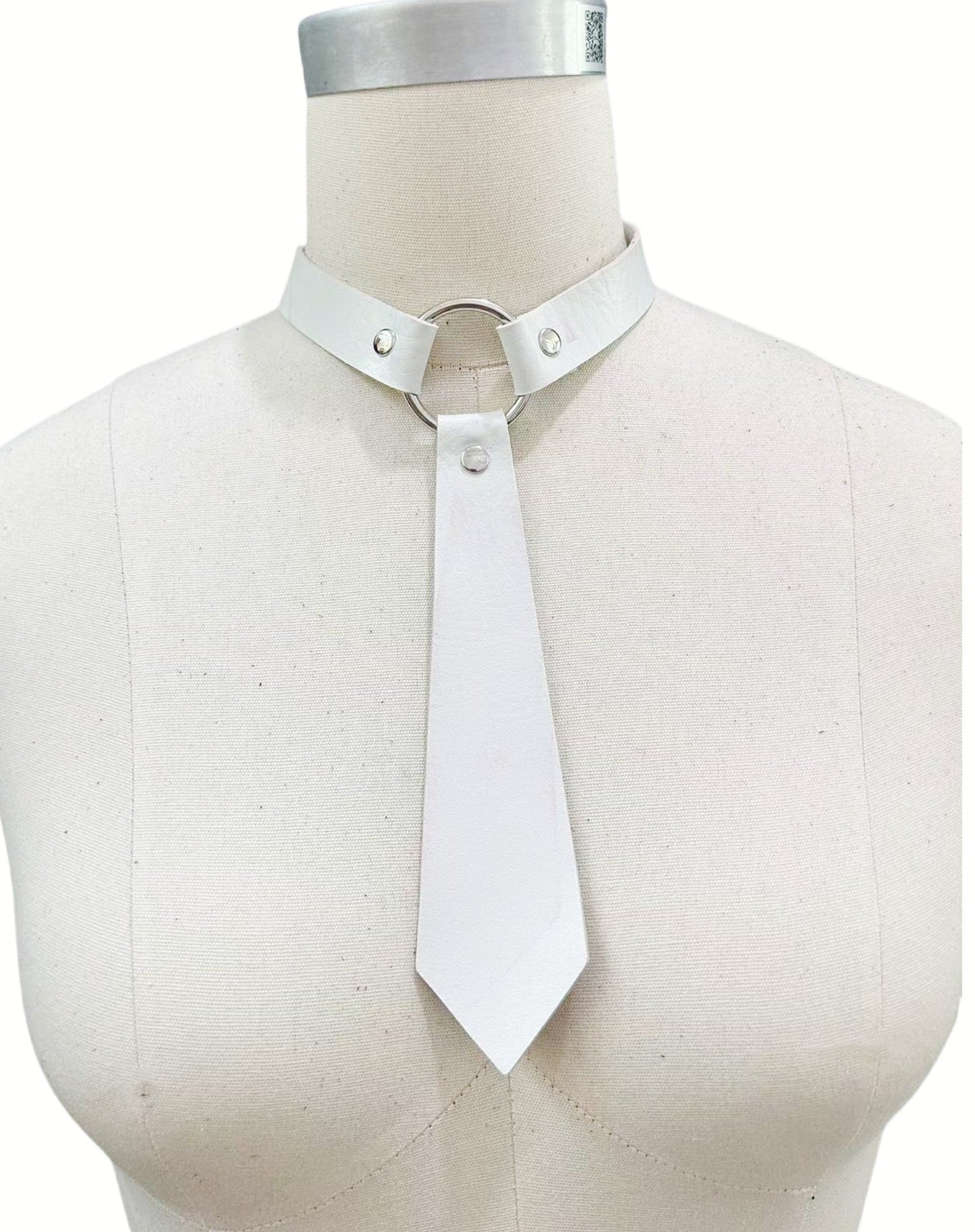 Fashion Personality Leather Bondage Tie Punk Collar