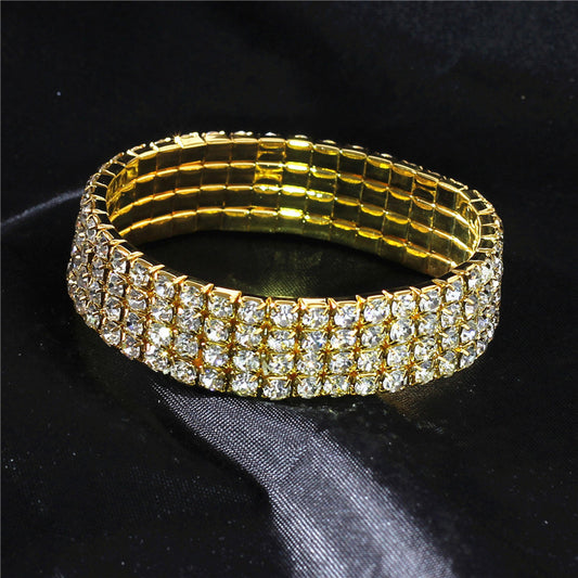 Hot Diamond Elastic Bridal Korean Style Bracelets