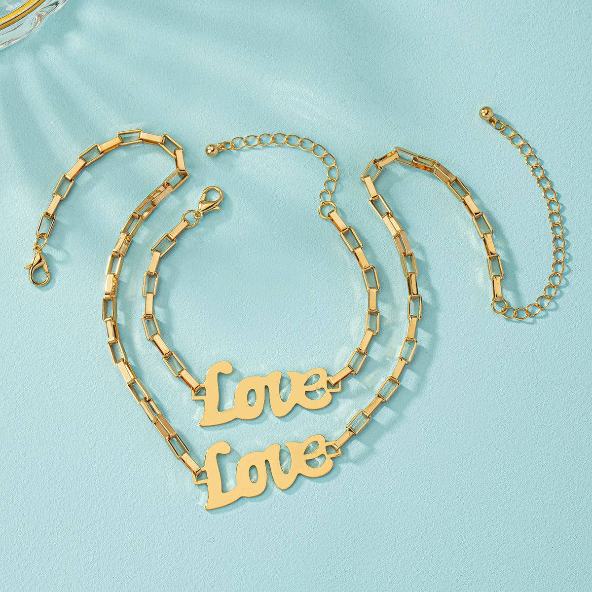 Hollow English Metal Minimalist Style Personality Bracelets