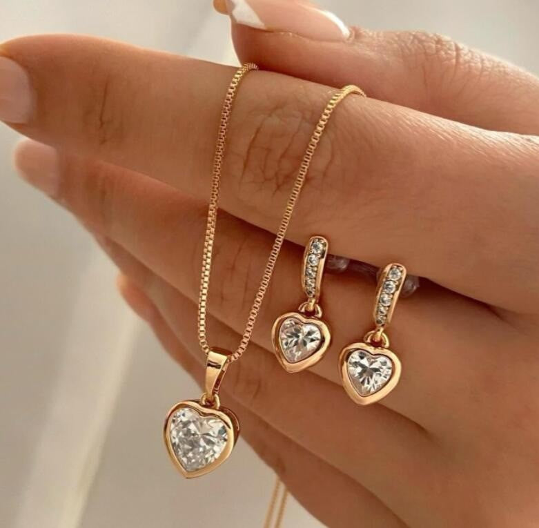 Dignified Sense Of Design Light Luxury Imitation Jewelry Set
