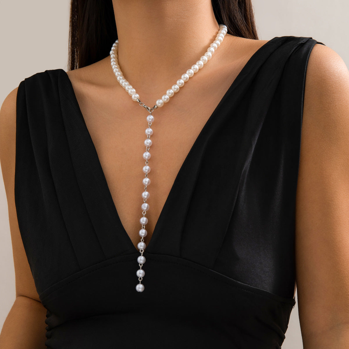 Simple Imitation Pearl Round Beads Clavicle Fashion Necklaces