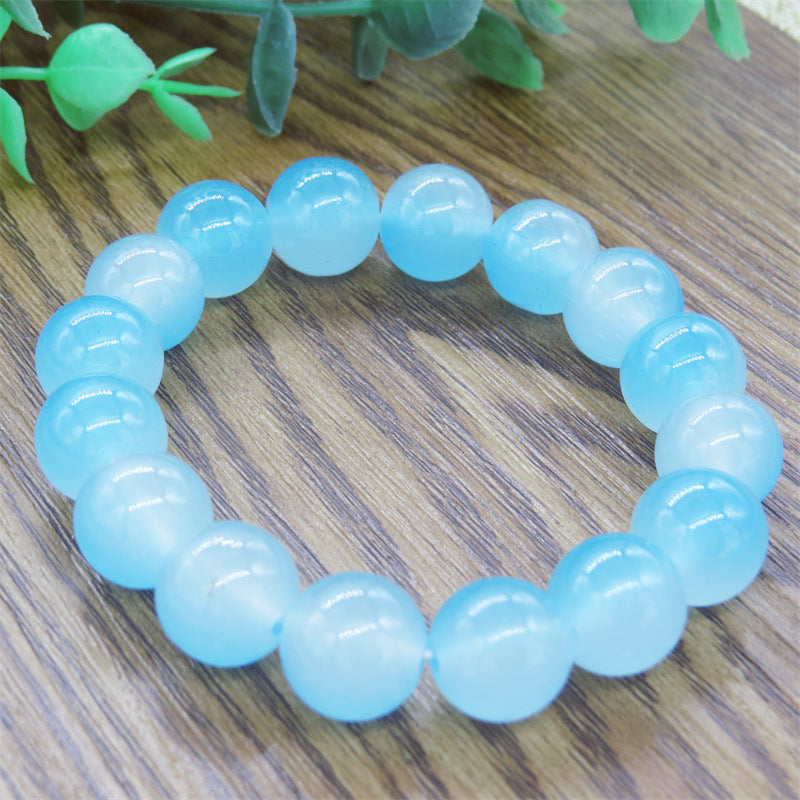 Transparent Pink White Jade Pliable Temperament Bracelets