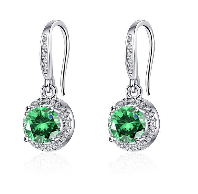 Moissanite Ear Female With Hearts Sterling Earrings