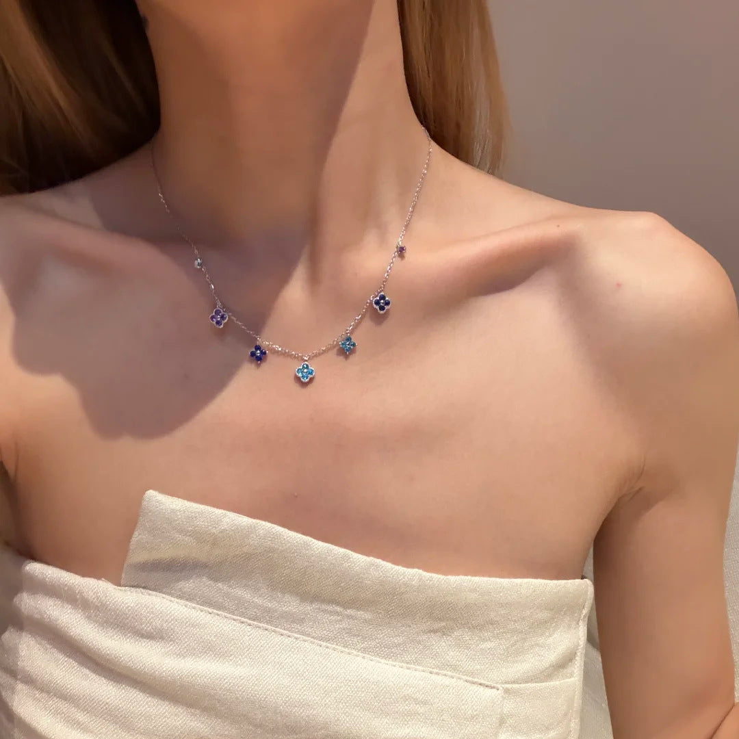 Women's Four-leaf Clover Fashion French Entry Lux Twin Jewelry Set