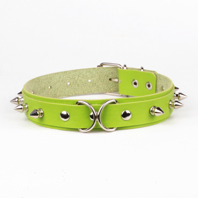 Punk Leather Nail Personalized Couple Street Collar