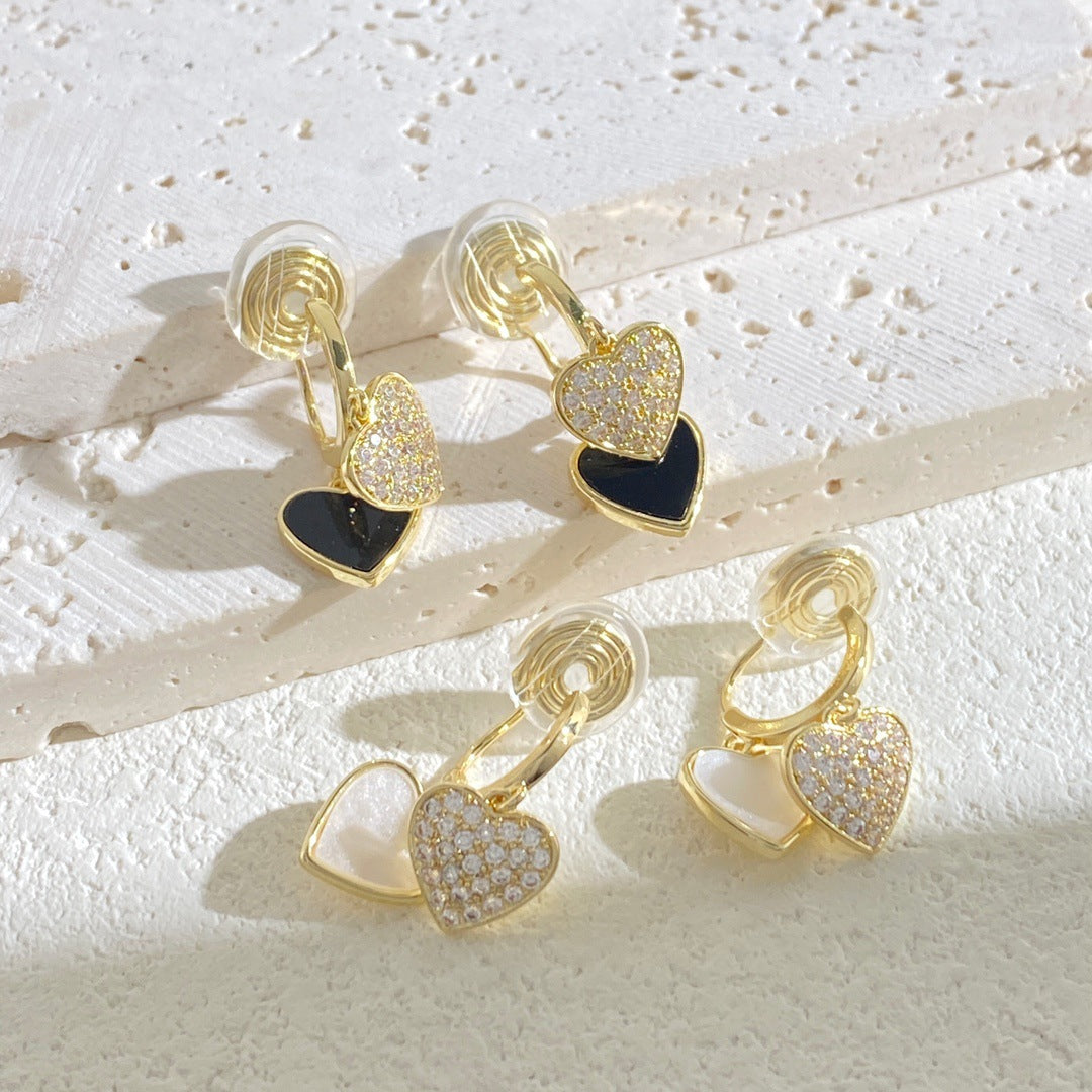 Double-sided Love Craft Stable Not Easy To Drop Stone Remove Jewelry Set