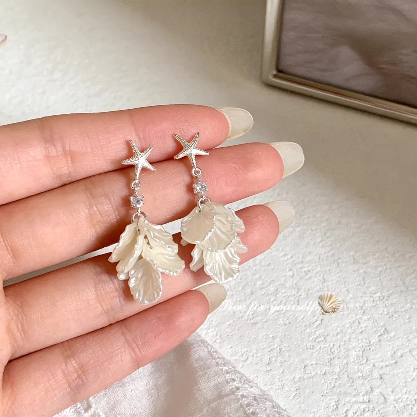 Women's Shell Tassel For Seaside Vacation Style Stud Earrings