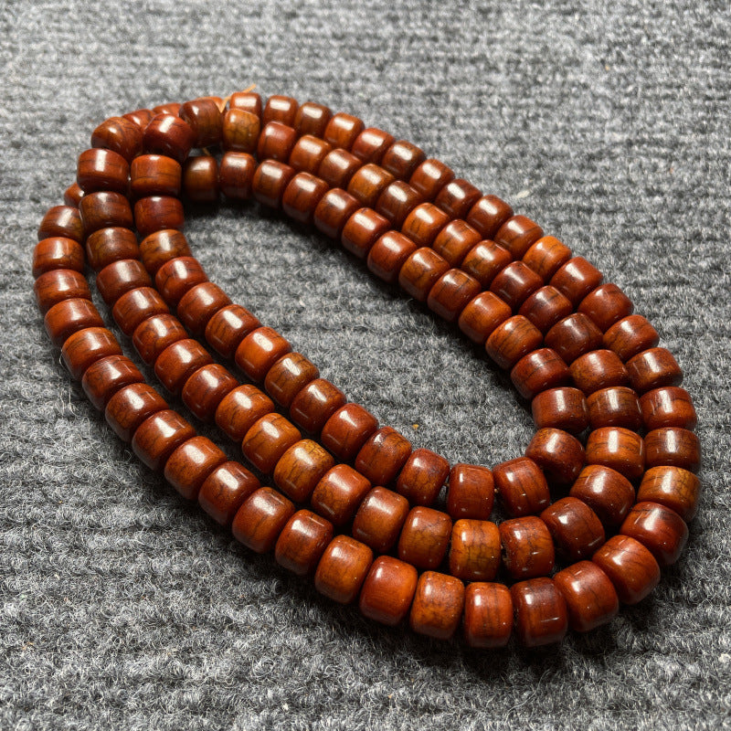 Natural Ox Bone Barrel Beads Distressed Fried Bracelets