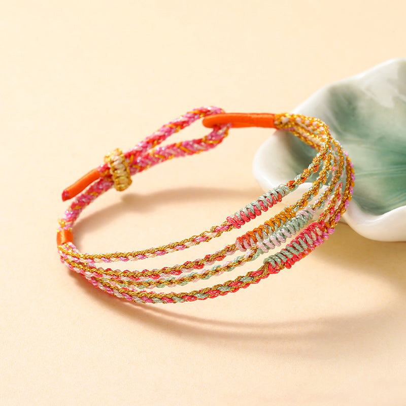 Strap Tassel Hand-woven Colorful Braided Rope Bracelets