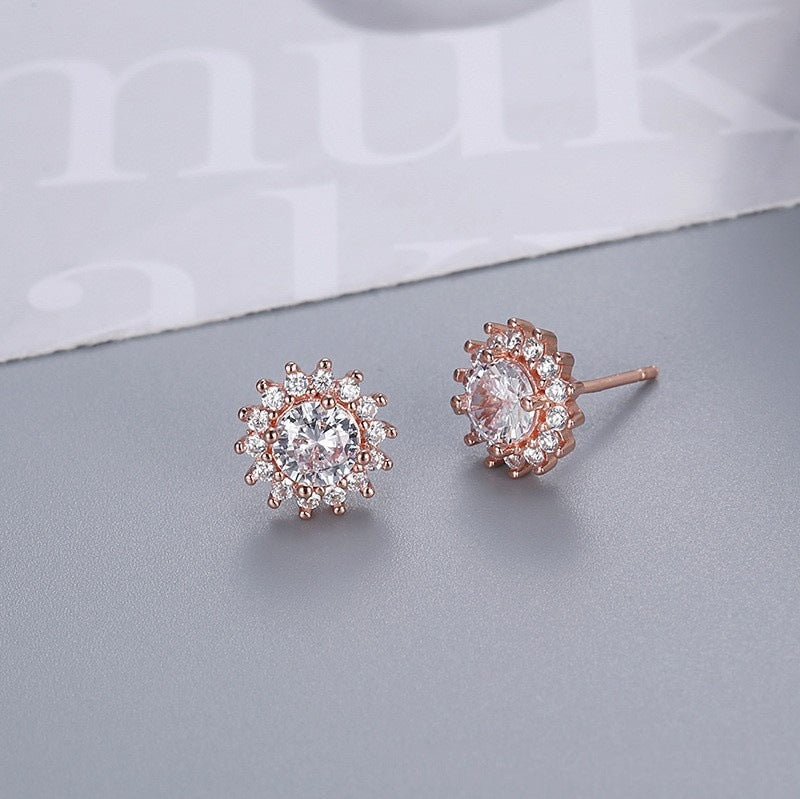 Moissanite Ear Female With Hearts Sterling Earrings