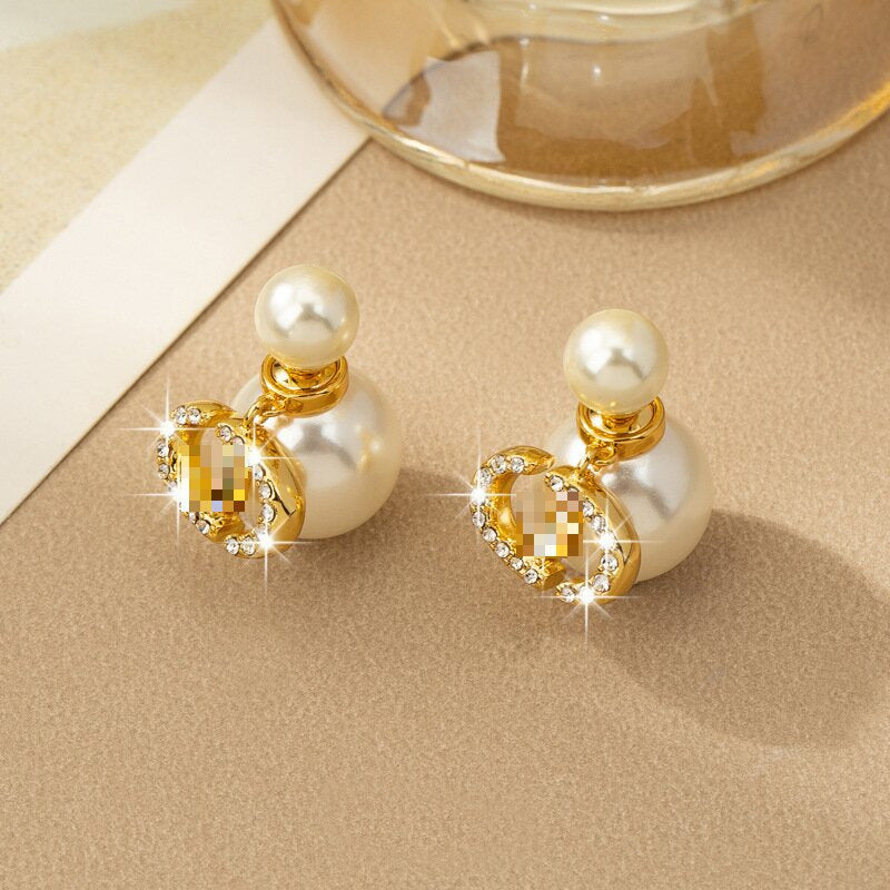 Women's Sier Pearl For Design Tassel Geometric Earrings