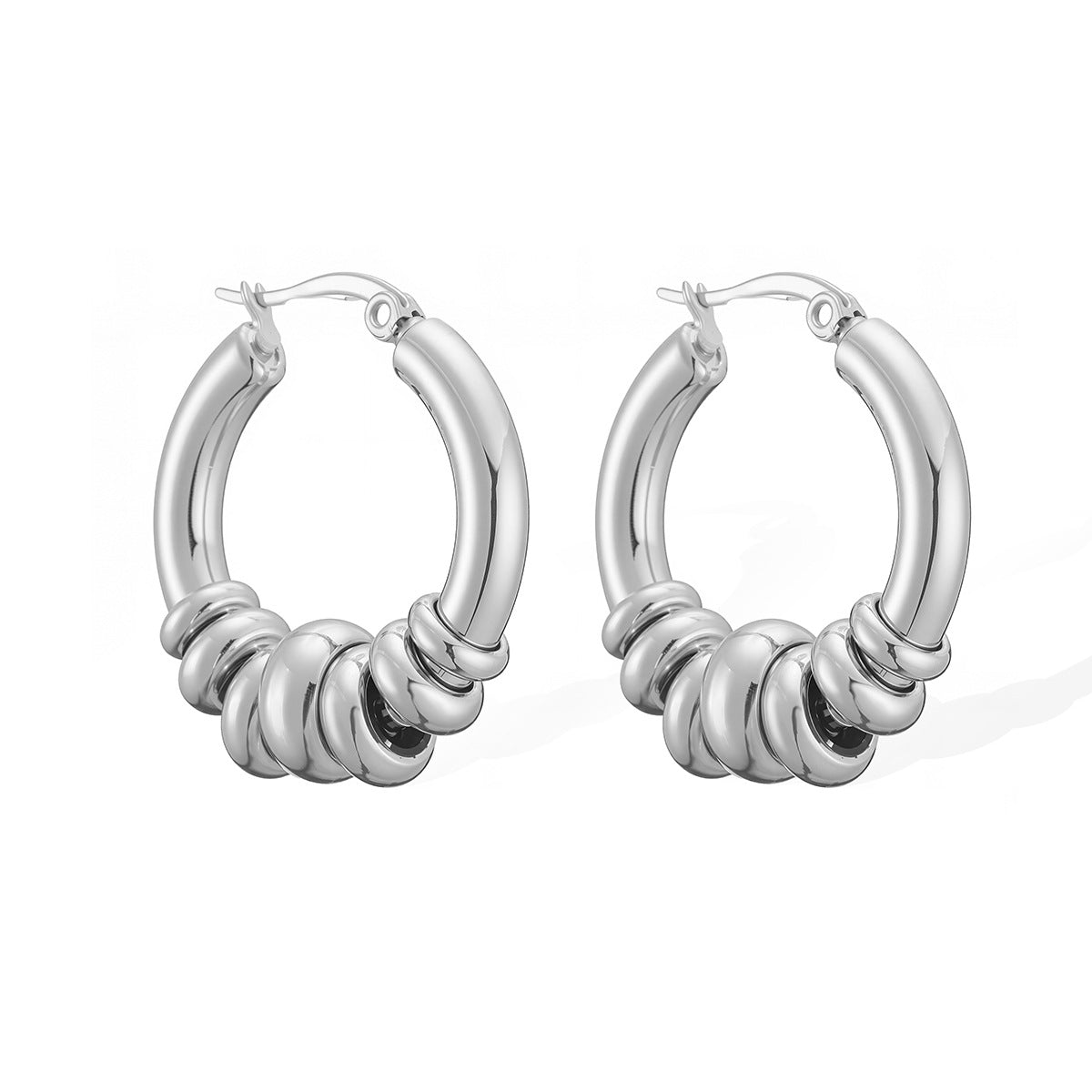 Simple Gold-plated Stainless Steel Vintage Female Earrings