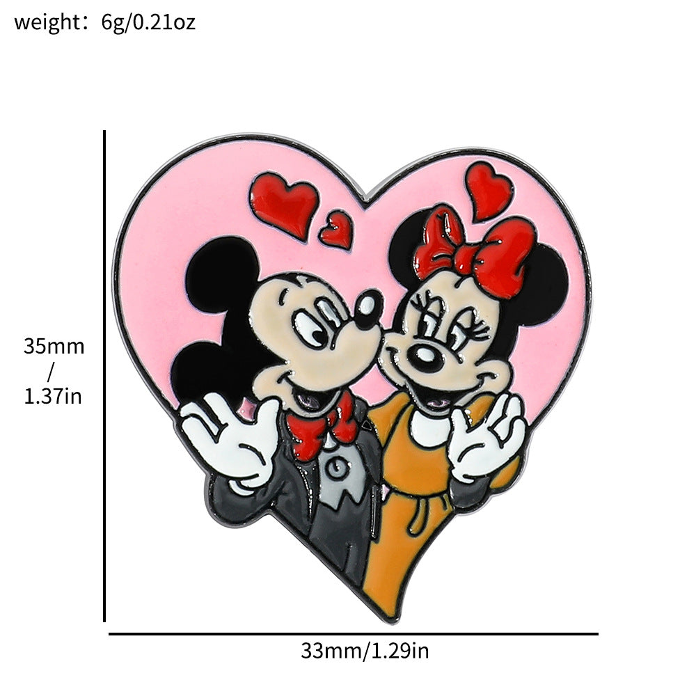 Princess Series Mickey Minnie Dwarf Winnie Brooches
