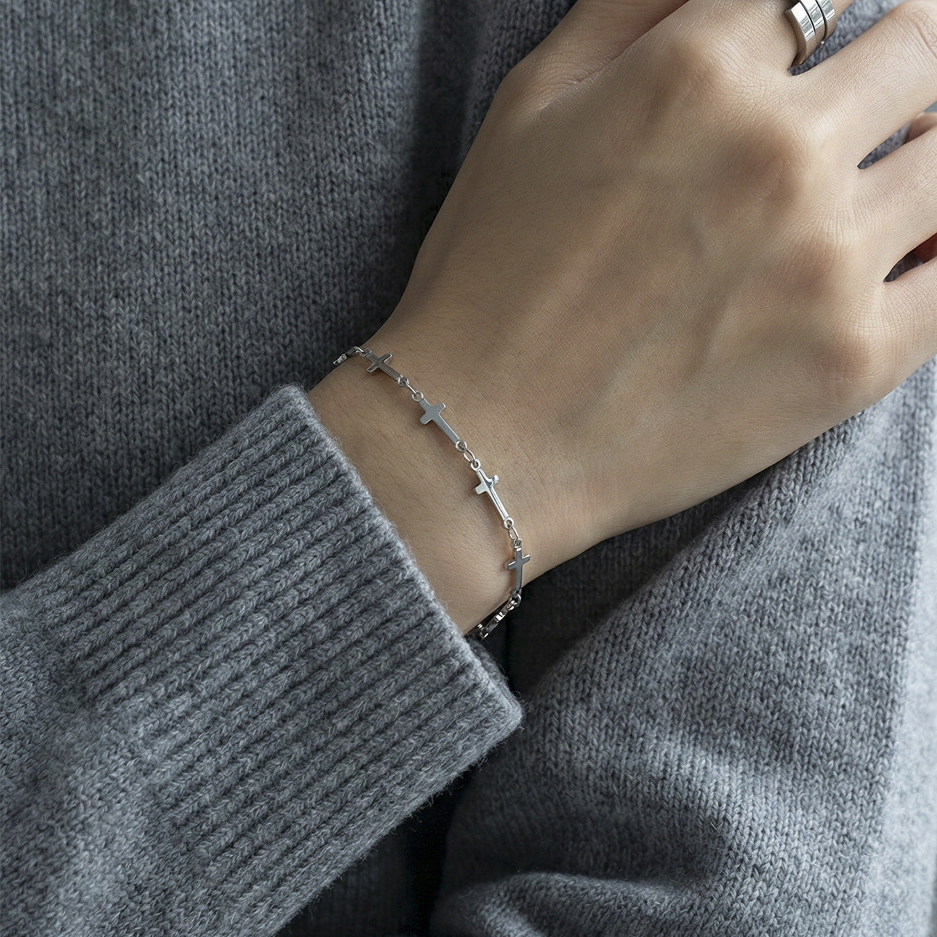 Trendy Fashion Design Geometric Cross Stitching Bracelet