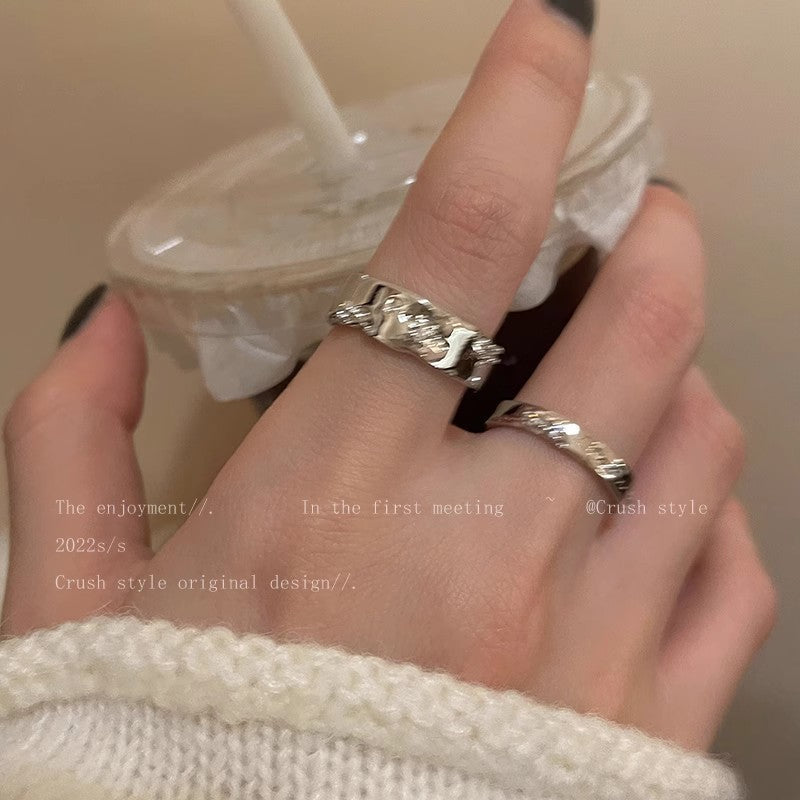 Style Pearl Zircon Butterfly Female Niche High-grade Rings