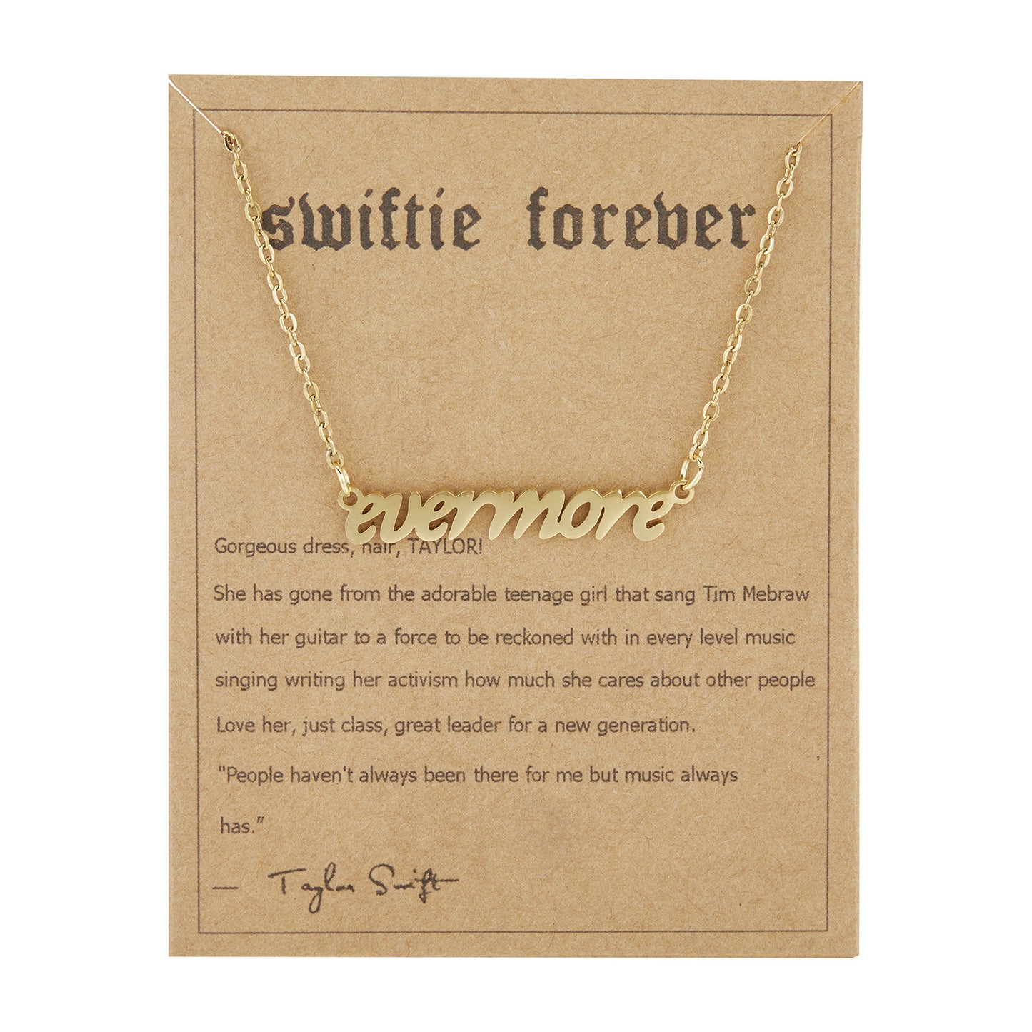 Women's Steel Paper Card Gold Clavicle Chain Necklaces