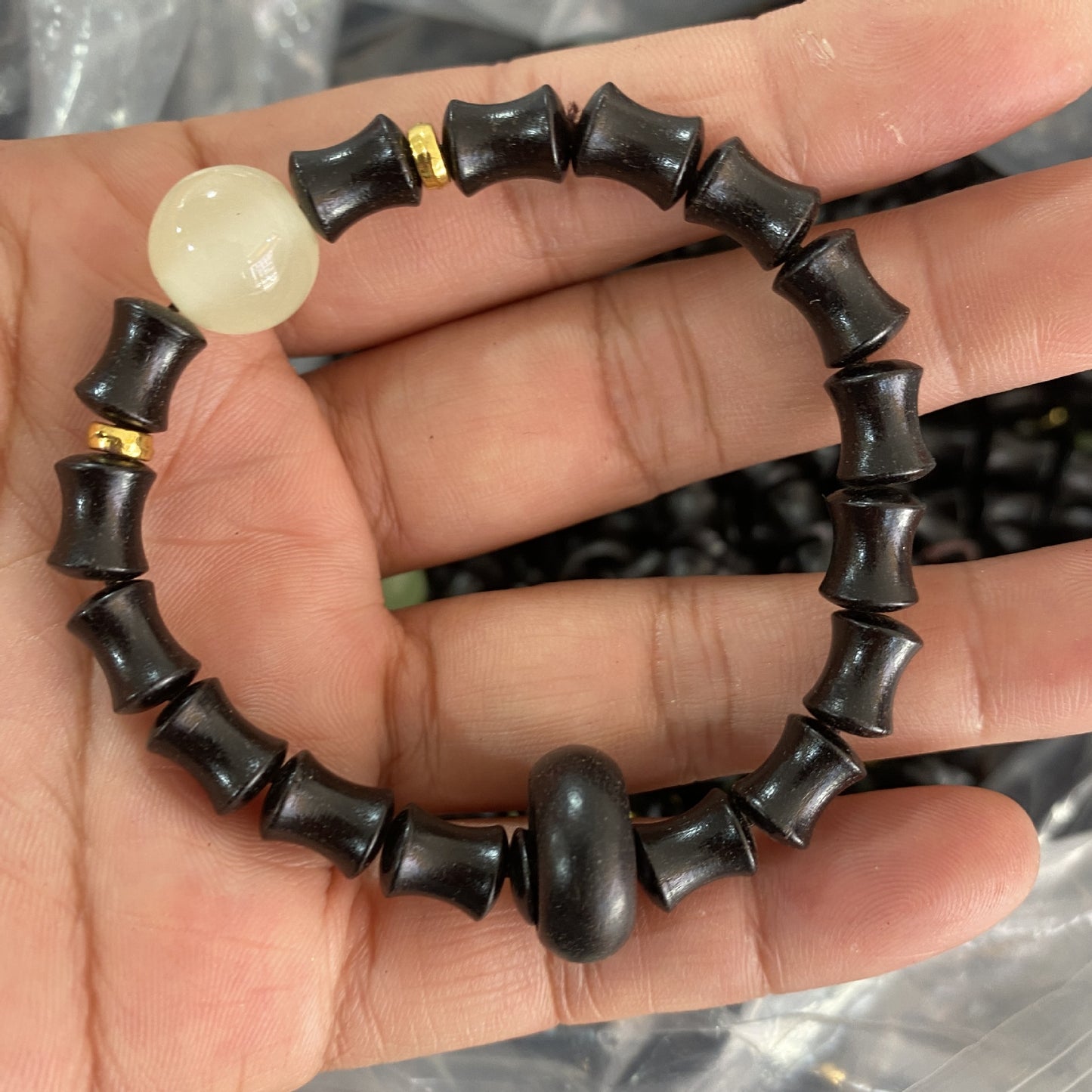 Women's & Men's Red Sandalwood Ebony Bamboo Festival Eternal Night Bracelets