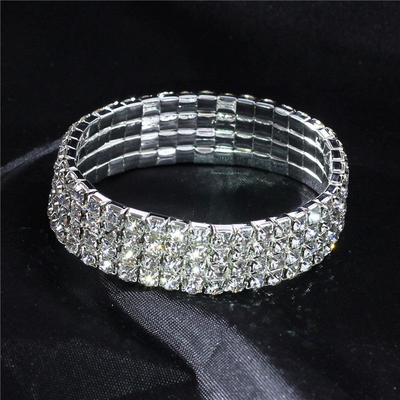 Hot Diamond Elastic Bridal Korean Style Bracelets
