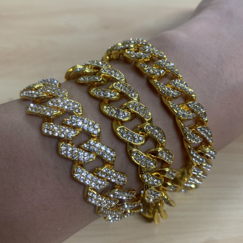 Women's & Men's Cuban Link Chain Hip Hop Alloy Affordable Luxury Bracelet