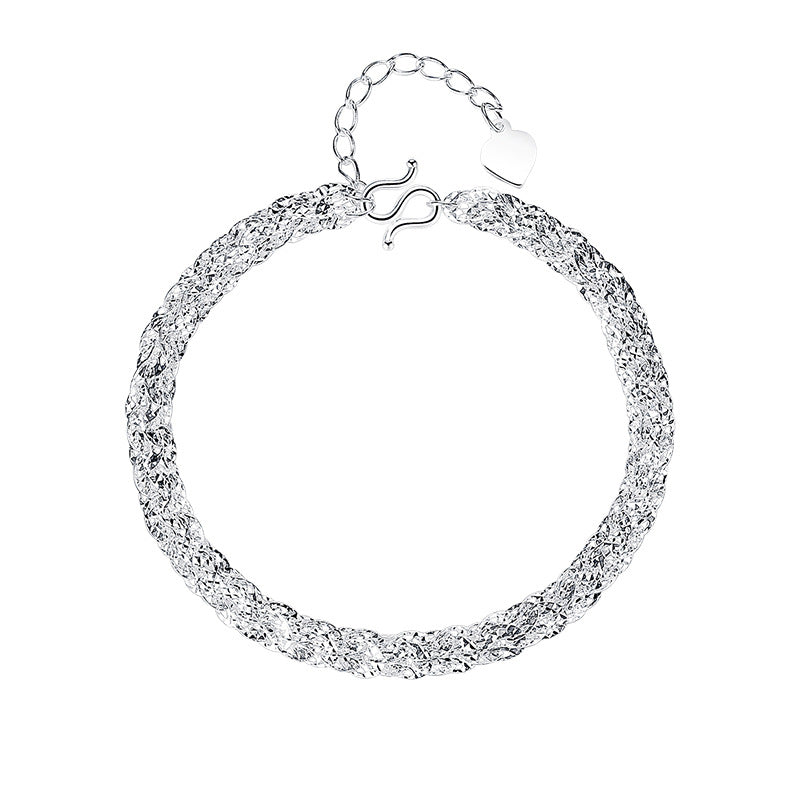 Korean Style Sier Plated Phoenix Tail Female Ethnic Bracelet