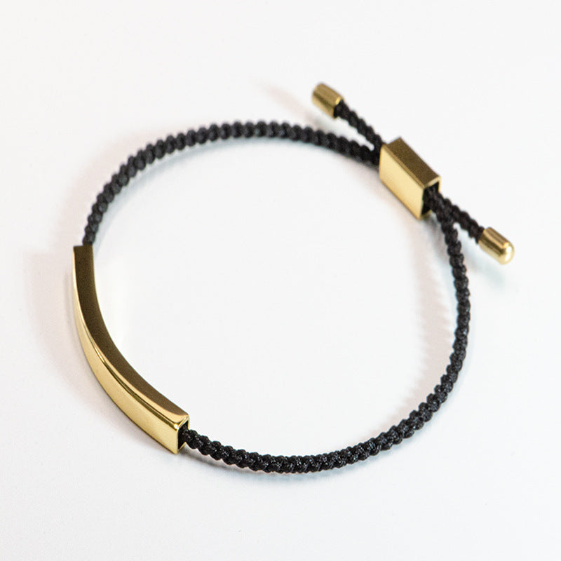 Steel Engraved Hollow Tube Couple Adjustable Inspirational Bracelets