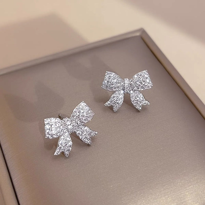 Women's Fashion Bow Minority Simple High-grade Elegant Earrings
