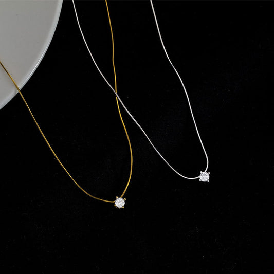 Sterling Sier Trendy Light Luxury Minority Necklaces