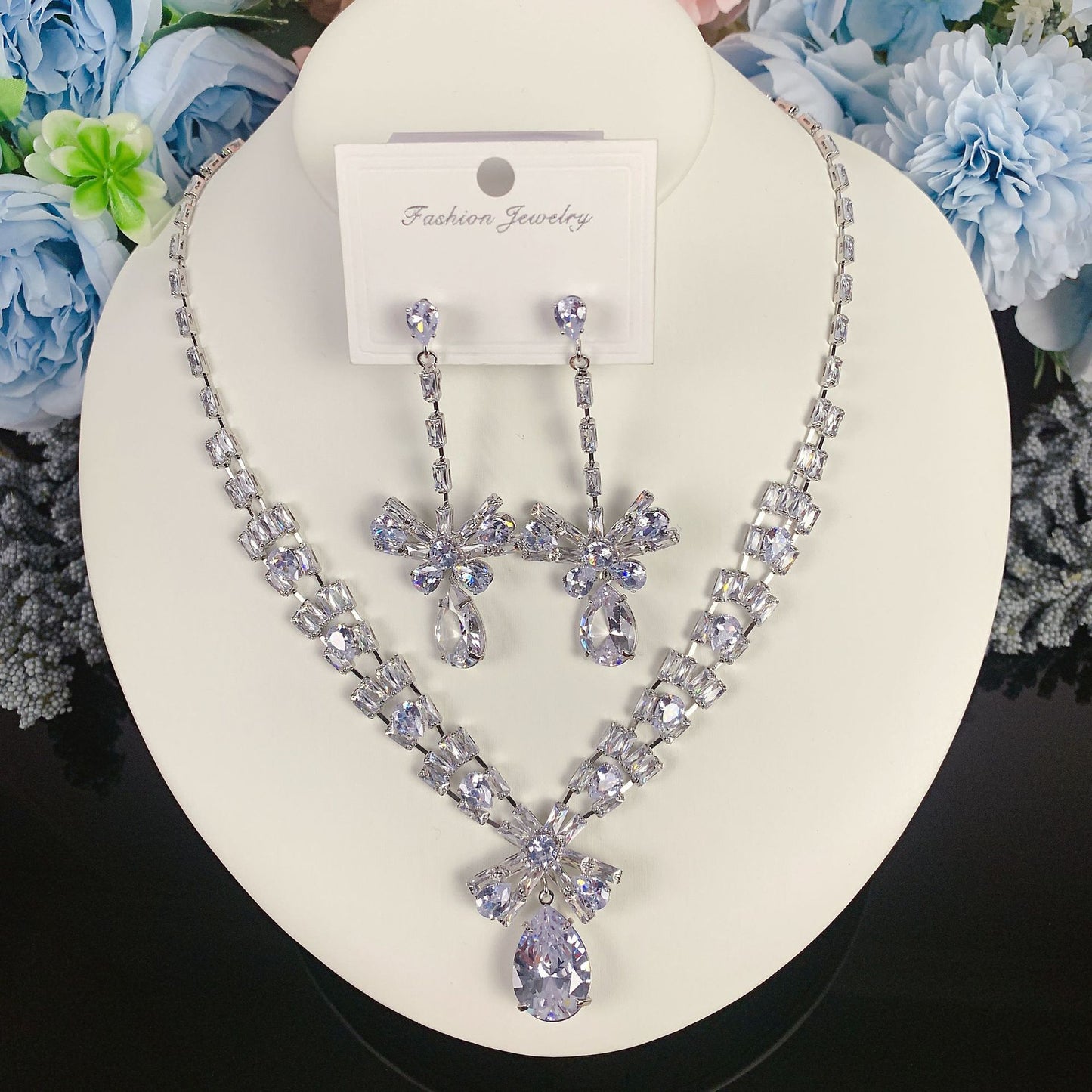 Luxury Light Elegant Zircon Bridal Classic Necklaces