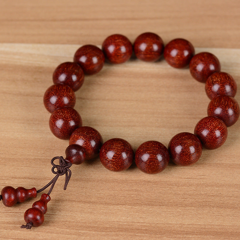 Women's & Men's Lobular Rosewood High Density Submerged Red Sandalwood Buddha Beads Bracelet