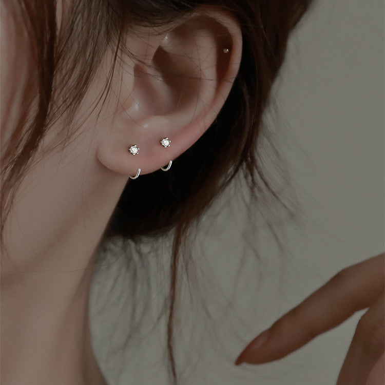 Women's Sier Fashionable Ear Hook Simple Graceful Earrings