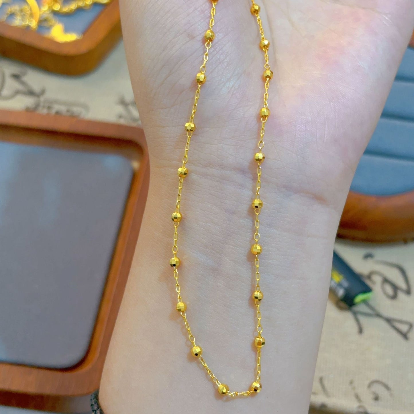 Women's Vietnam Alluvial Gold No Color Fading Necklaces