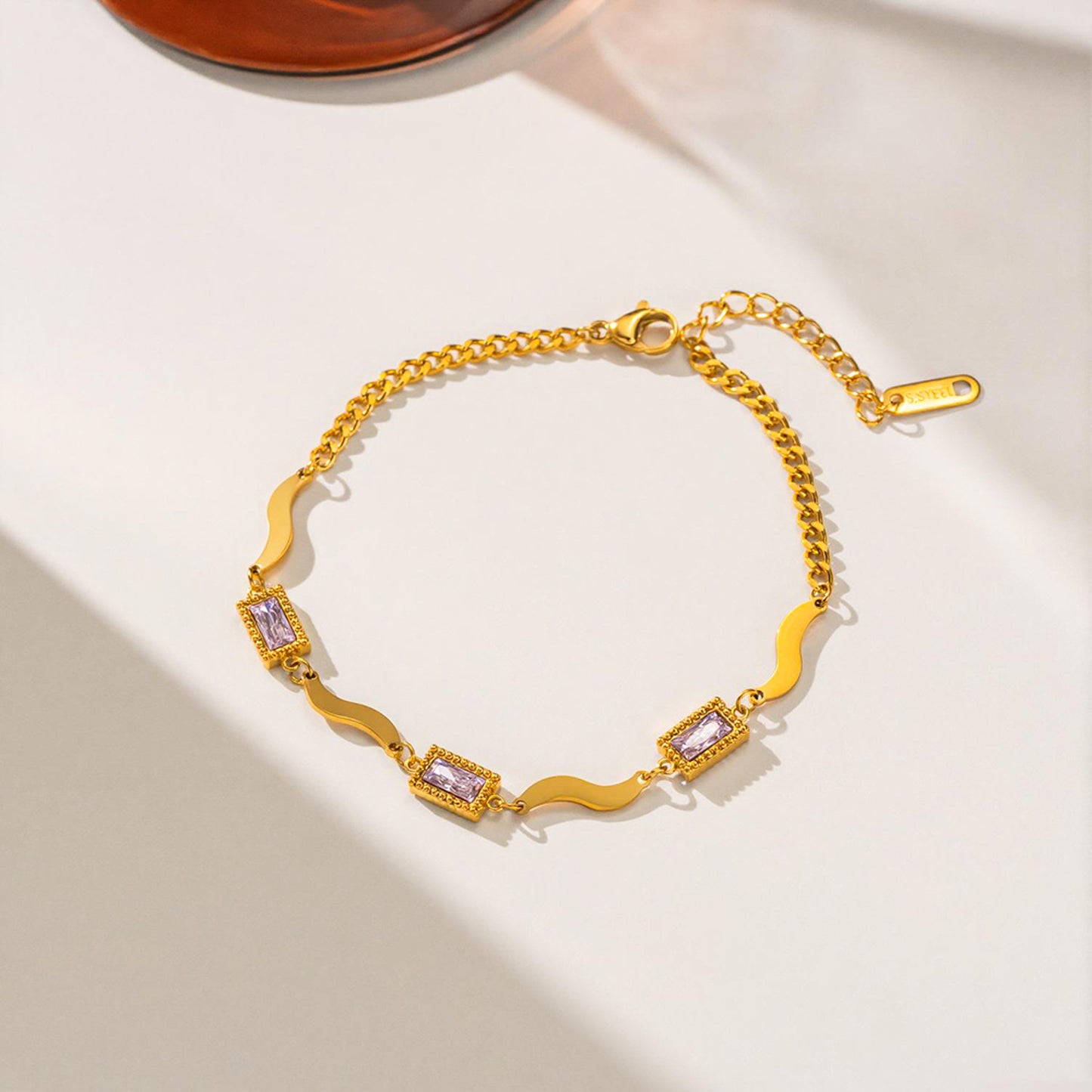 Commodity Color Dopamine Titanium Steel Female Gold Bracelets